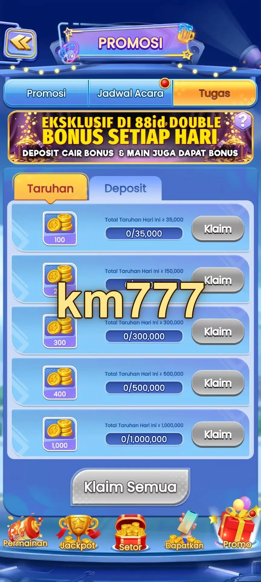 km777 Masuk